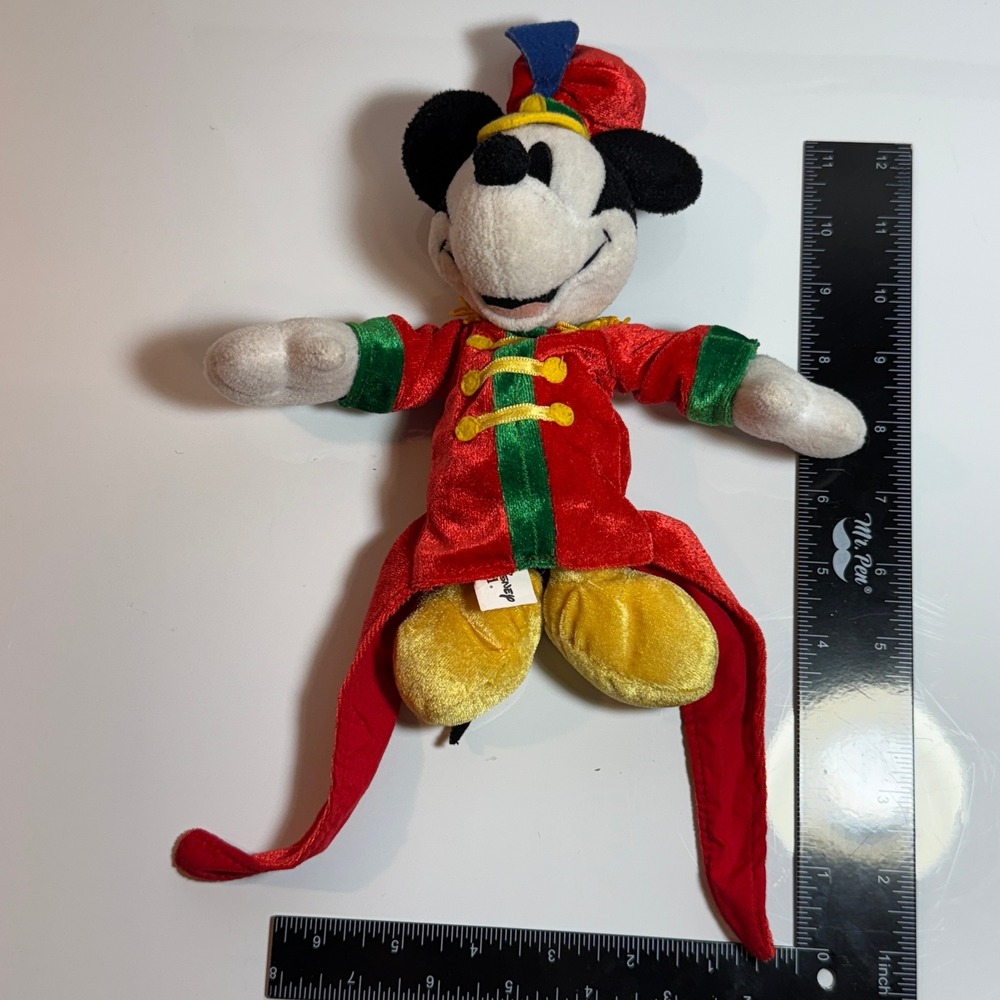 Disney Mickey Mouse Plush Character Red Green Gold Outfit Walt Disney World